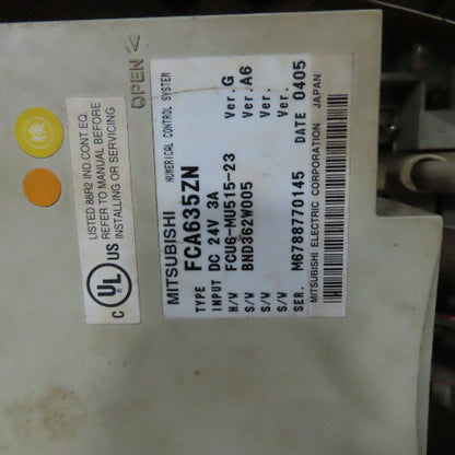 Mitsubishi LC20BP Laser Processing Machine Operator Controls Monitor