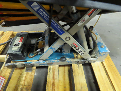 800LB Cap 33"x16" Hydraulic Scissor Lift Table 10-3/4"-42"H 208-230/460V 3Ph