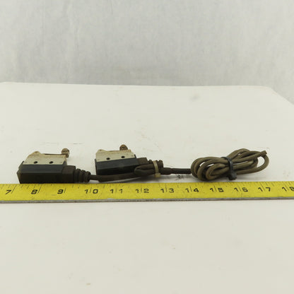 Omron SHL-W255-01 Tandem Wired Plunger Cam Limit Switches 125V