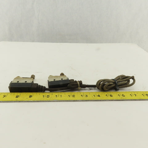 Omron SHL-W255-01 Tandem Wired Plunger Cam Limit Switches 125V