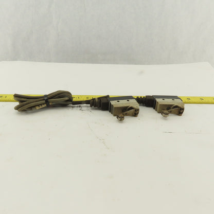 Omron SHL-W255-01 Tandem Wired Plunger Cam Limit Switches 125V