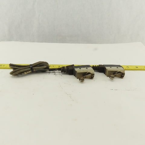 Omron SHL-W255-01 Tandem Wired Plunger Cam Limit Switches 125V