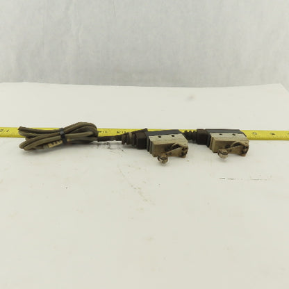 Omron SHL-W255-01 Tandem Wired Plunger Cam Limit Switches 125V