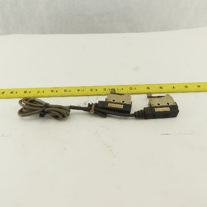 Omron SHL-W255-01 Tandem Wired Plunger Cam Limit Switches 125V