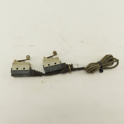 Omron SHL-W255-01 Tandem Wired Plunger Cam Limit Switches 125V