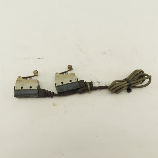 Omron SHL-W255-01 Tandem Wired Plunger Cam Limit Switches 125V