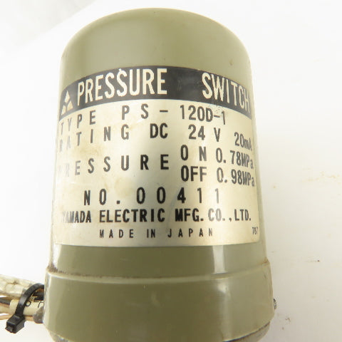 Yamada PS-120D-1 1/4" NPT 24VDC Pressure Switch
