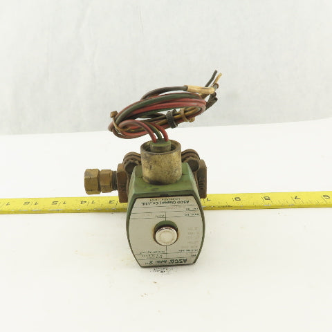 Asco XJ210G6V Red Hat 3/8 NPT WOG Solenoid Operated Valve 110V