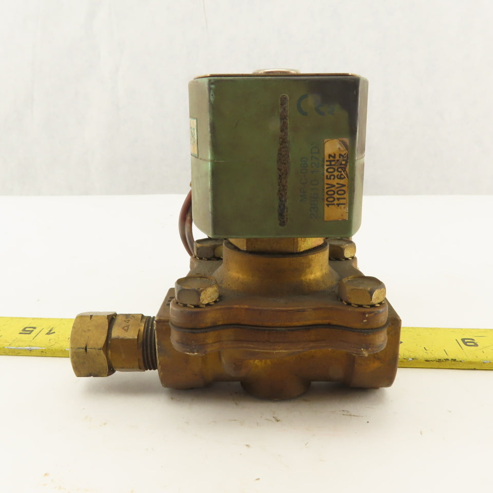 Asco XJ210G6V Red Hat 3/8 NPT WOG Solenoid Operated Valve 110V