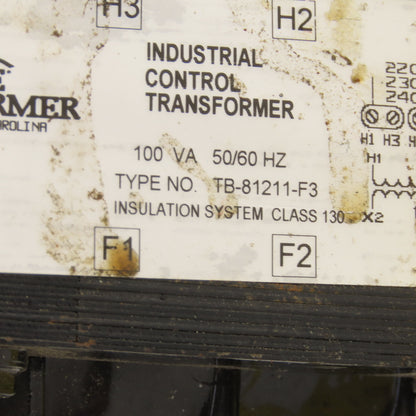 Square D TB-81211-F3 220-240/480HV Fused Transformer 120LV 100VA