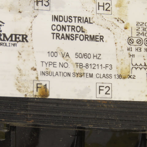 Square D TB-81211-F3 220-240/480HV Fused Transformer 120LV 100VA