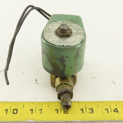 Asco 82624 115V 1/4 NPT Solenoid Actuated Valve WOG 200°F