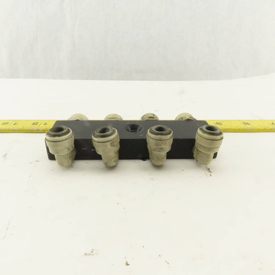 1/4" NPT Aluminum Body Push To Connect Fitting Anchor Block