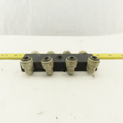 1/4" NPT Aluminum Body Push To Connect Fitting Anchor Block