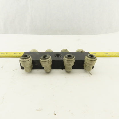 1/4" NPT Aluminum Body Push To Connect Fitting Anchor Block