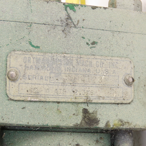 Ortman 6K A Air 2.5x6 2-1/2" Bore 6" Stroke 9" Long  Shaft Air Cylinder