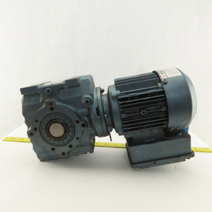 Sew SA47DT71D4-KS 29:1 Ratio 59RPM .5Hp 230/460V Right Angle Gear Reducer