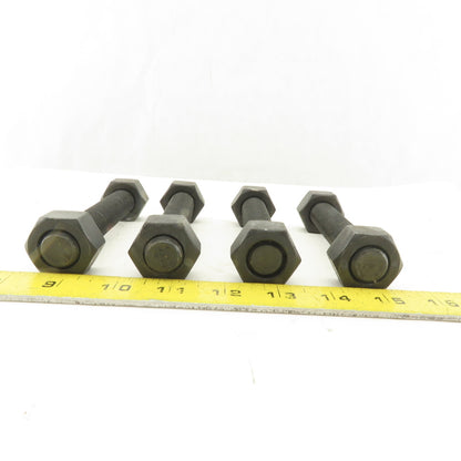3/4-10 x 5-1/4" OAL Full Thread Stud With 2 Nuts Grade B7 A193 Lot Of 4