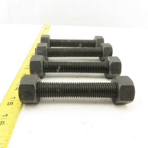 3/4-10 x 5-1/4" OAL Full Thread Stud With 2 Nuts Grade B7 A193 Lot Of 4