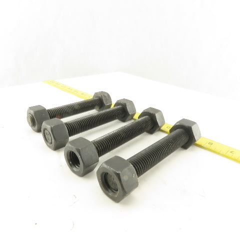 3/4-10 x 5-1/4" OAL Full Thread Stud With 2 Nuts Grade B7 A193 Lot Of 4
