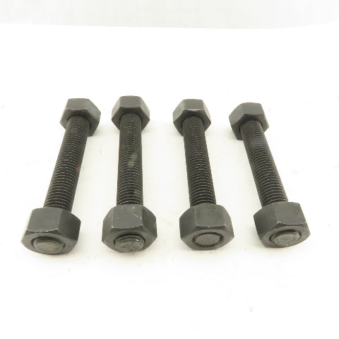3/4-10 x 5-1/4" OAL Full Thread Stud With 2 Nuts Grade B7 A193 Lot Of 4