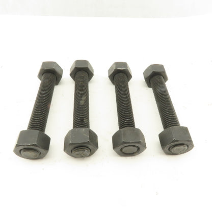 3/4-10 x 5-1/4" OAL Full Thread Stud With 2 Nuts Grade B7 A193 Lot Of 4