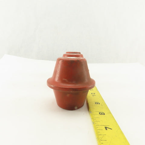 2-1/4" High 2-1/2" OD Electric Insulator Stand Off 3/8-16" Threaded Lot Of 3