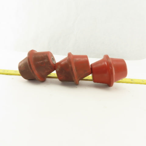 2-1/4" High 2-1/2" OD Electric Insulator Stand Off 3/8-16" Threaded Lot Of 3