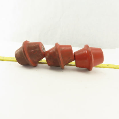 2-1/4" High 2-1/2" OD Electric Insulator Stand Off 3/8-16" Threaded Lot Of 3