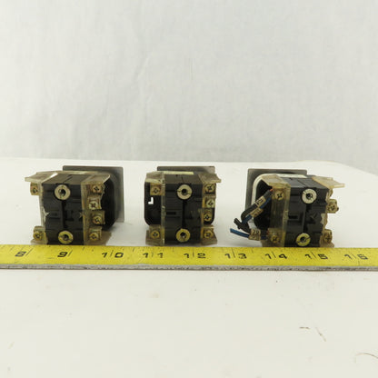 Allen Bradley 800T-QT24 24V Illuminated Momentary Contact Red White Lot Of 3