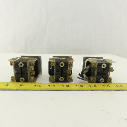 Allen Bradley 800T-QT24 24V Illuminated Momentary Contact Red White Lot Of 3