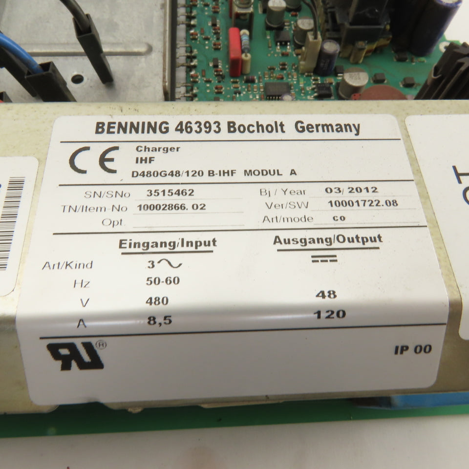 Benning D480G48/120B-IHF 480V 8.5A 48VDC Power House Battery Charger Main Board