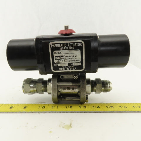 Gemini A512 125PSI Pneumatic Actuator 3/4" Stainless 1000PSI Valve