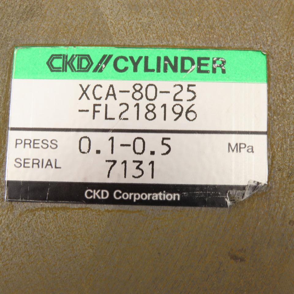 CKD XCA-80-25-FL218196 Pneumatic Air Cylinder Double Ended 1" Stroke Locking Pin