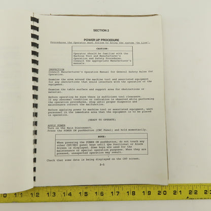Warner Swasey W-2040 24 Station 20 Ton CNC Turret Alarm Code Operator Manual
