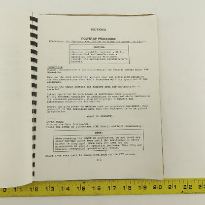 Warner Swasey W-2040 24 Station 20 Ton CNC Turret Alarm Code Operator Manual