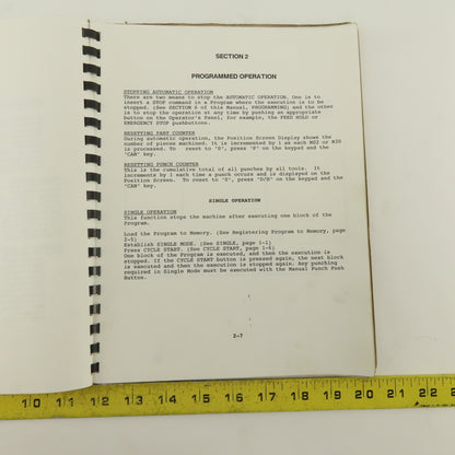 Warner Swasey W-2040 24 Station 20 Ton CNC Turret Alarm Code Operator Manual