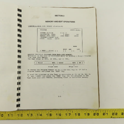 Warner Swasey W-2040 24 Station 20 Ton CNC Turret Alarm Code Operator Manual