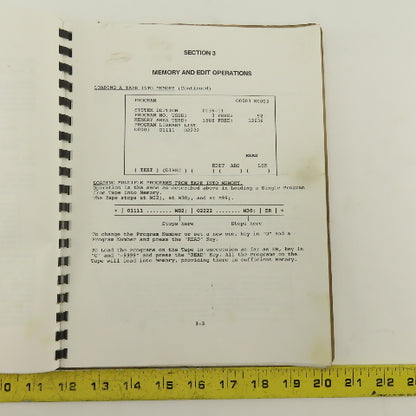 Warner Swasey W-2040 24 Station 20 Ton CNC Turret Alarm Code Operator Manual