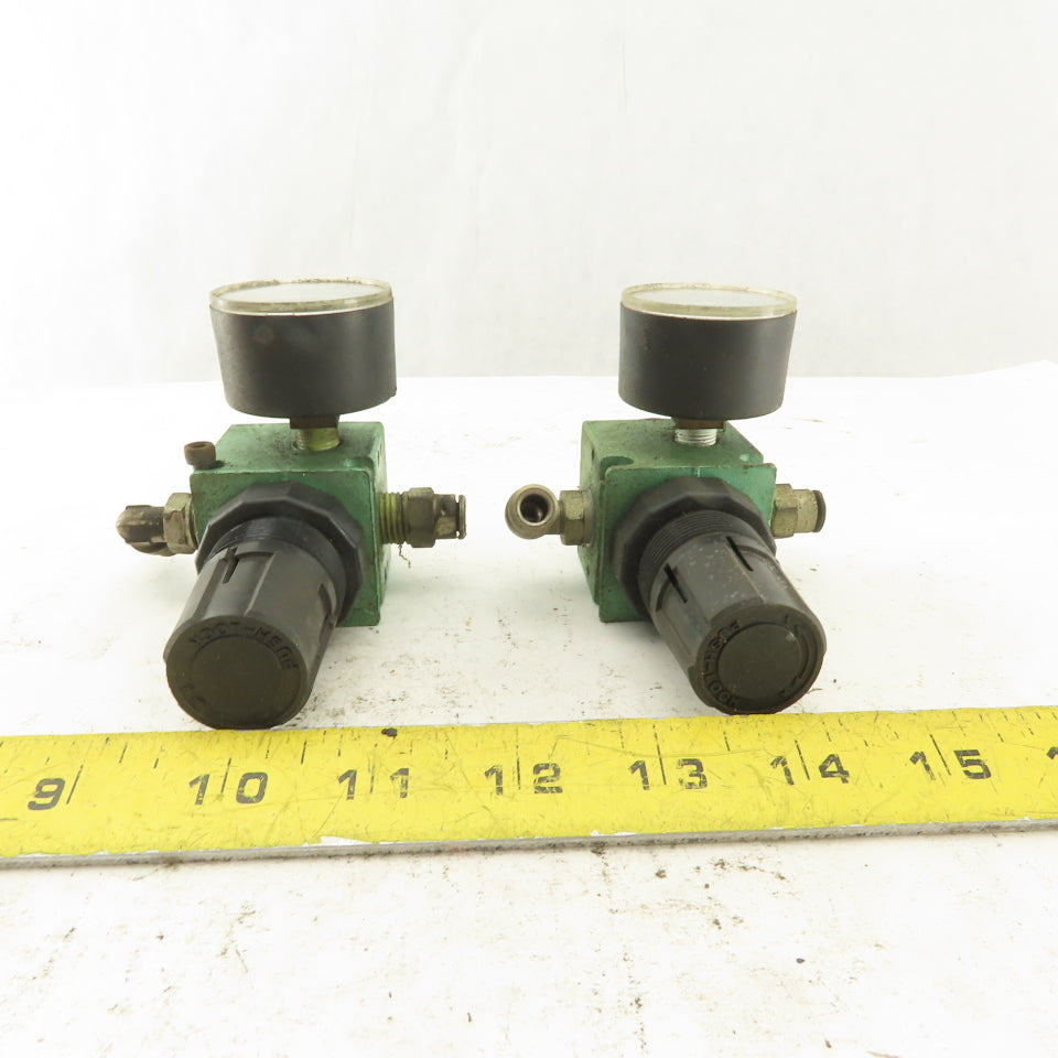 Numatics R10R-02 1/4" Air Pressure Regulator Lot Of 2