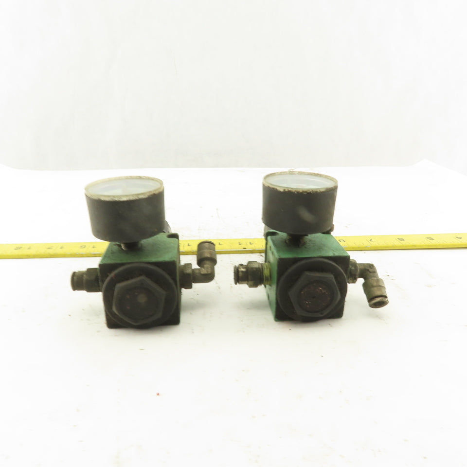 Numatics R10R-02 1/4" Air Pressure Regulator Lot Of 2
