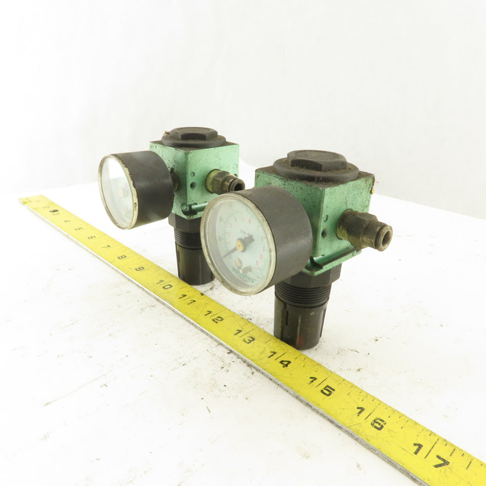 Numatics R10R-02 1/4" Air Pressure Regulator Lot Of 2