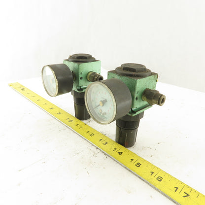 Numatics R10R-02 1/4" Air Pressure Regulator Lot Of 2