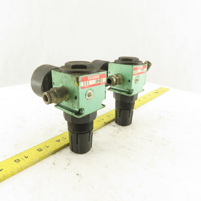 Numatics R10R-02 1/4" Air Pressure Regulator Lot Of 2