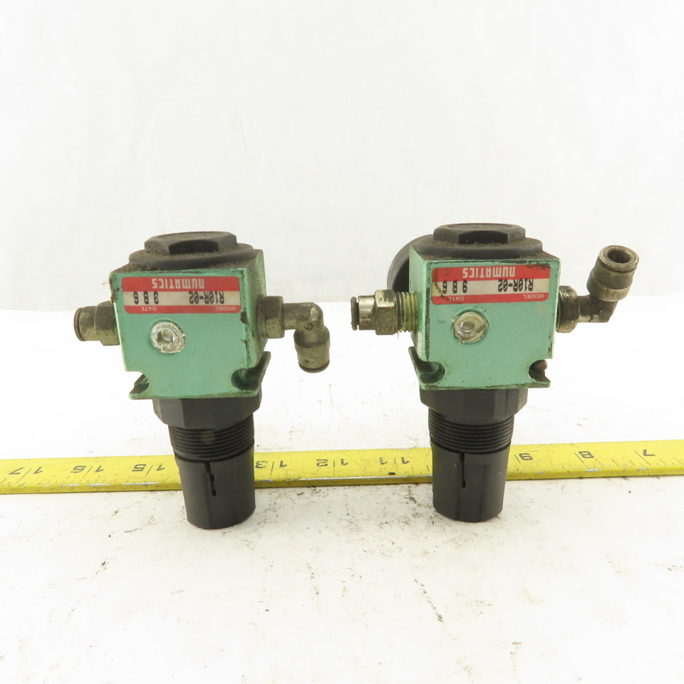 Numatics R10R-02 1/4" Air Pressure Regulator Lot Of 2