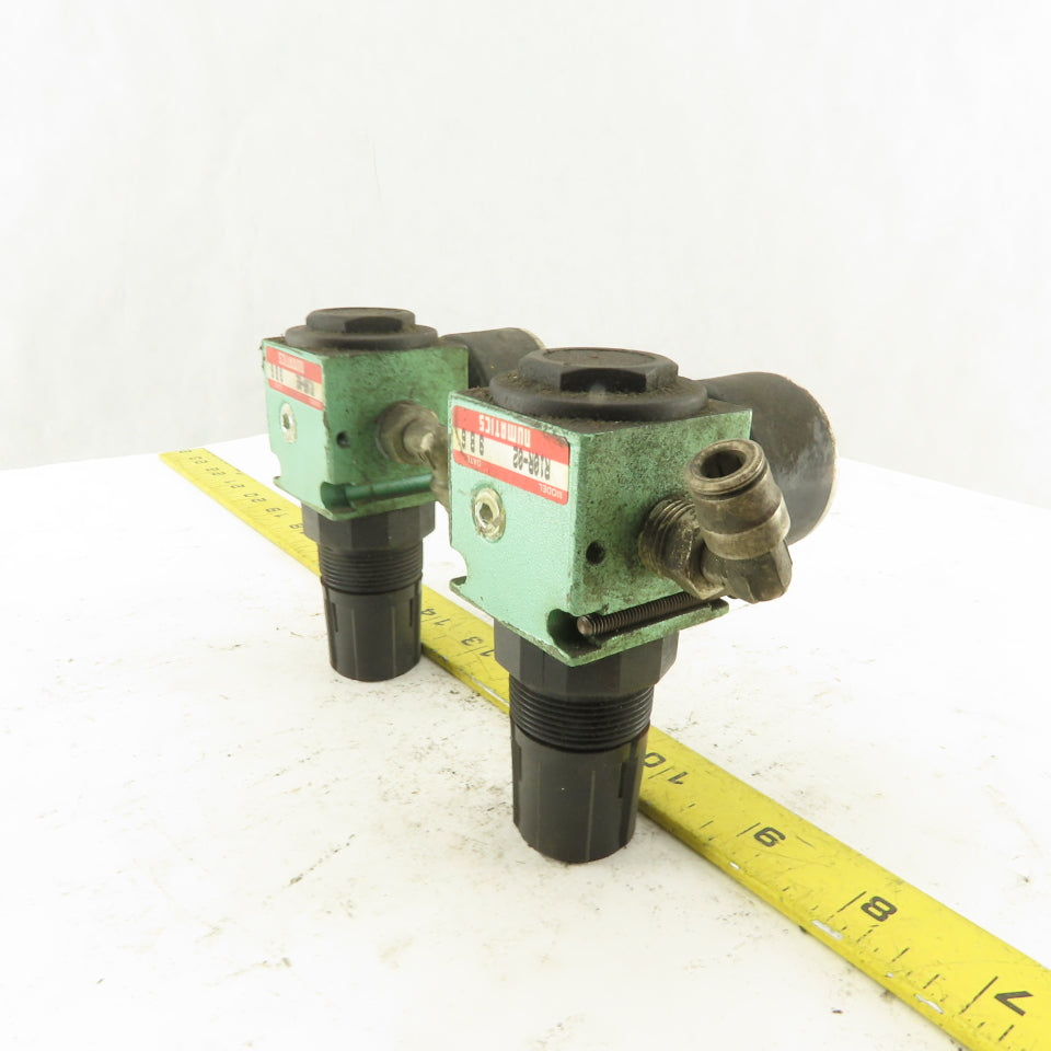 Numatics R10R-02 1/4" Air Pressure Regulator Lot Of 2