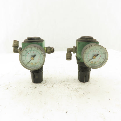 Numatics R10R-02 1/4" Air Pressure Regulator Lot Of 2