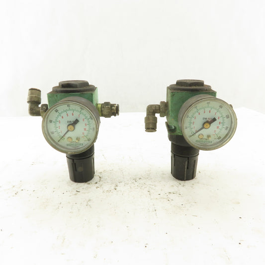 Numatics R10R-02 1/4" Air Pressure Regulator Lot Of 2