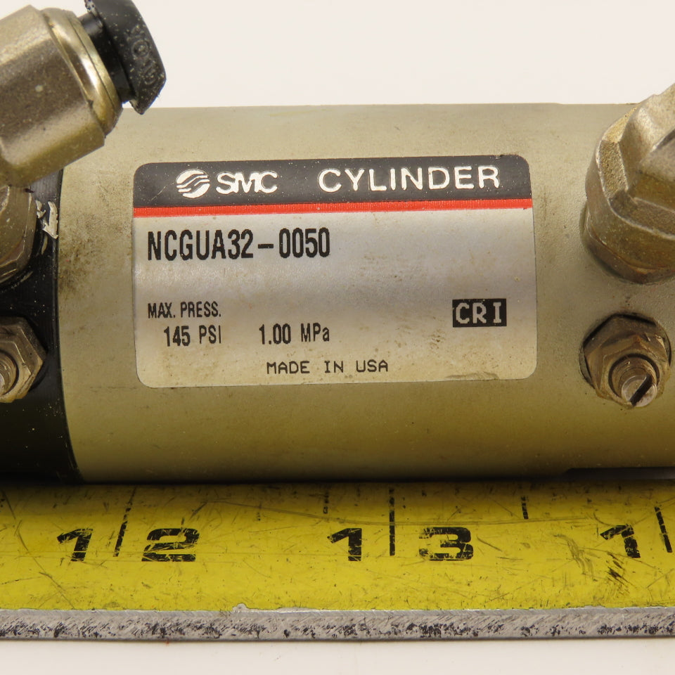 SMC NCGUA32-0050 1-1/2" Bore 1/2" Stroke Double Acting Air Cylinder