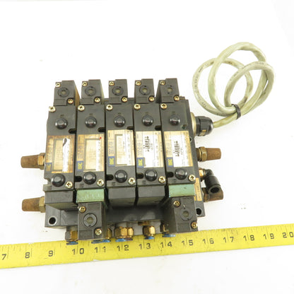 MAC 92A-BAB-000-DM-DDAP-1DM Solenoid Operated Pneumatic Valve Bank 2 Way 24VDC